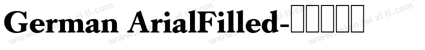 German ArialFilled字体转换